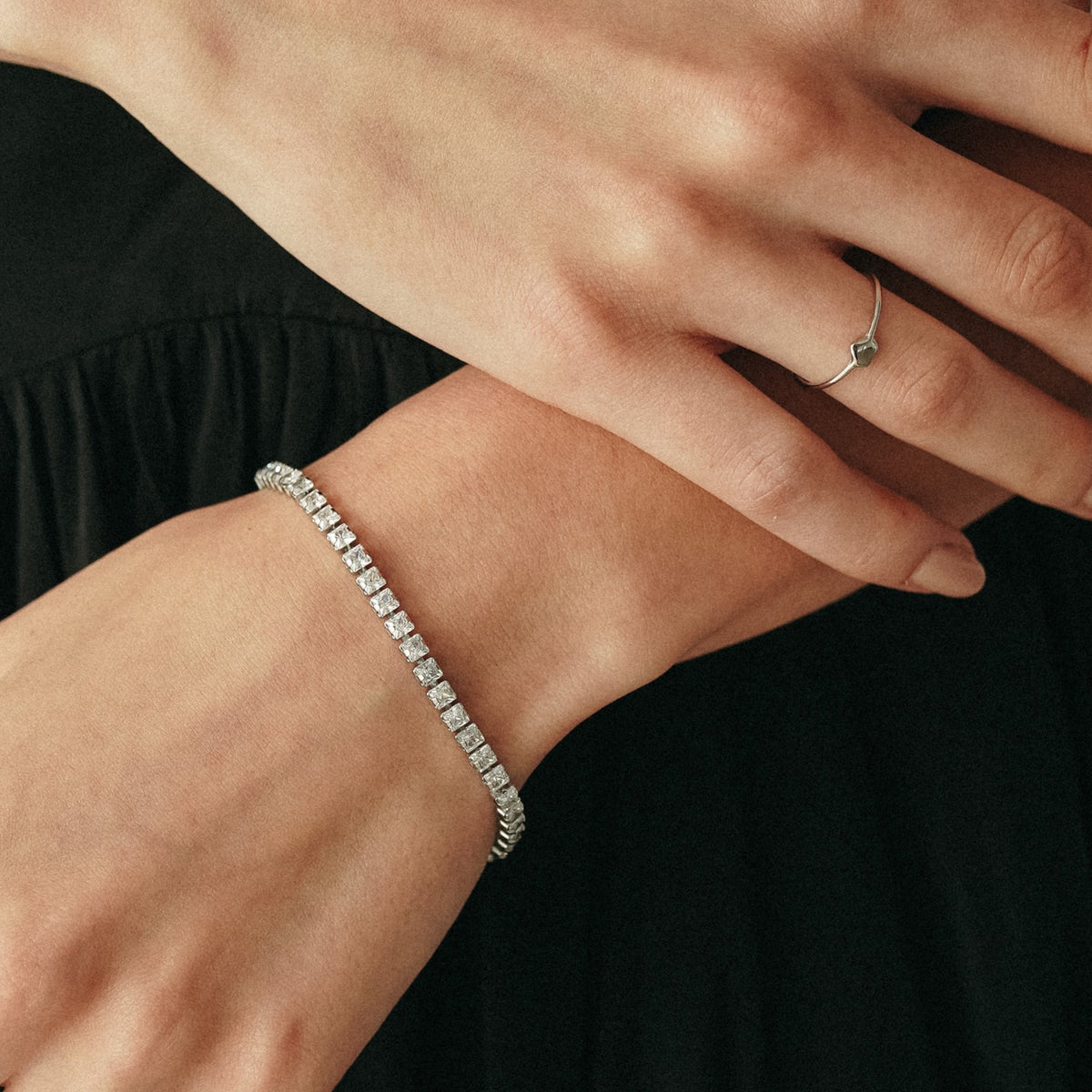 SHAPES STUDIO/Cubic Zirconia Tennis ブレスレット Cubic Zirconia Tennis Bracelet – Shapes Studio