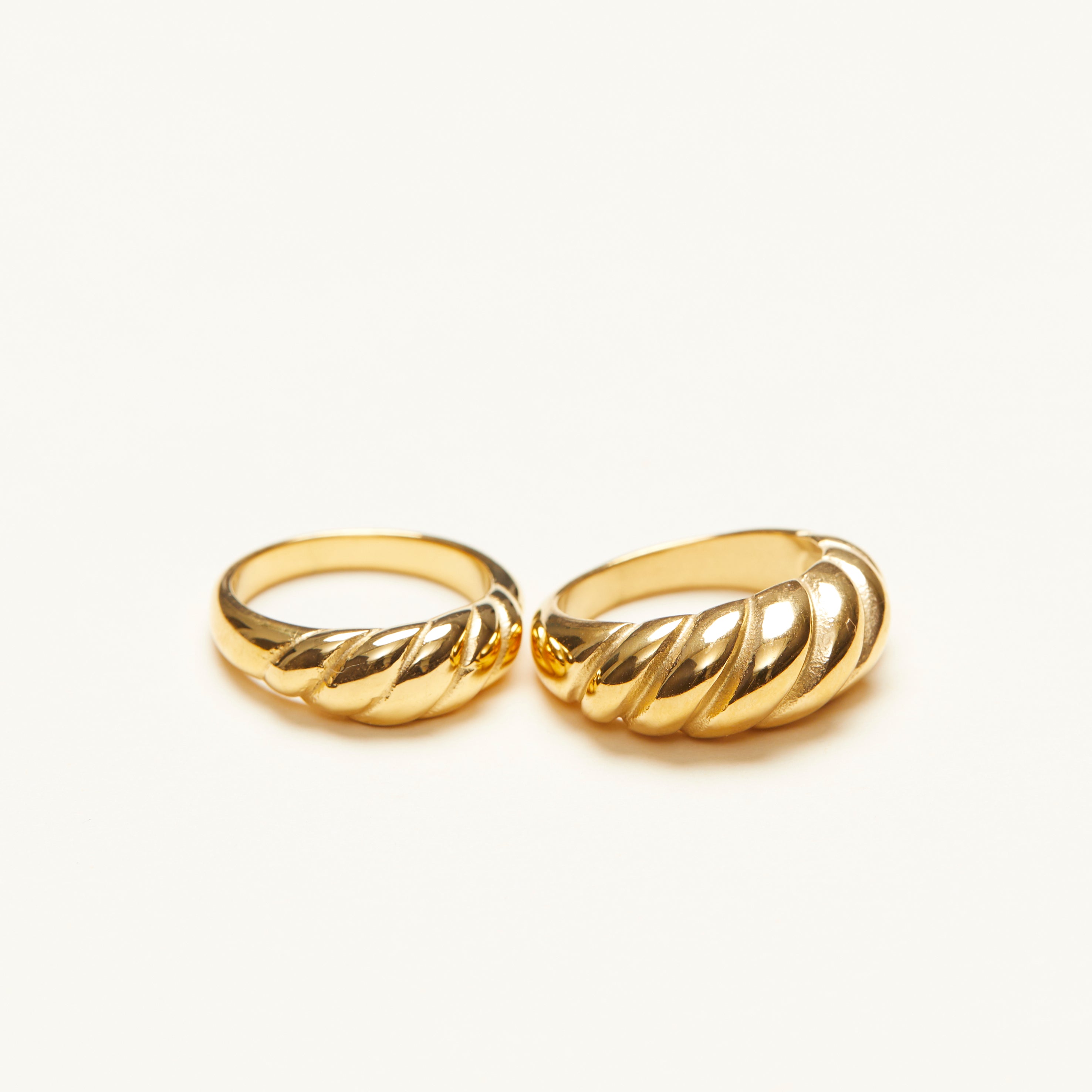 Dome Croissant Band Ring (2 styles)