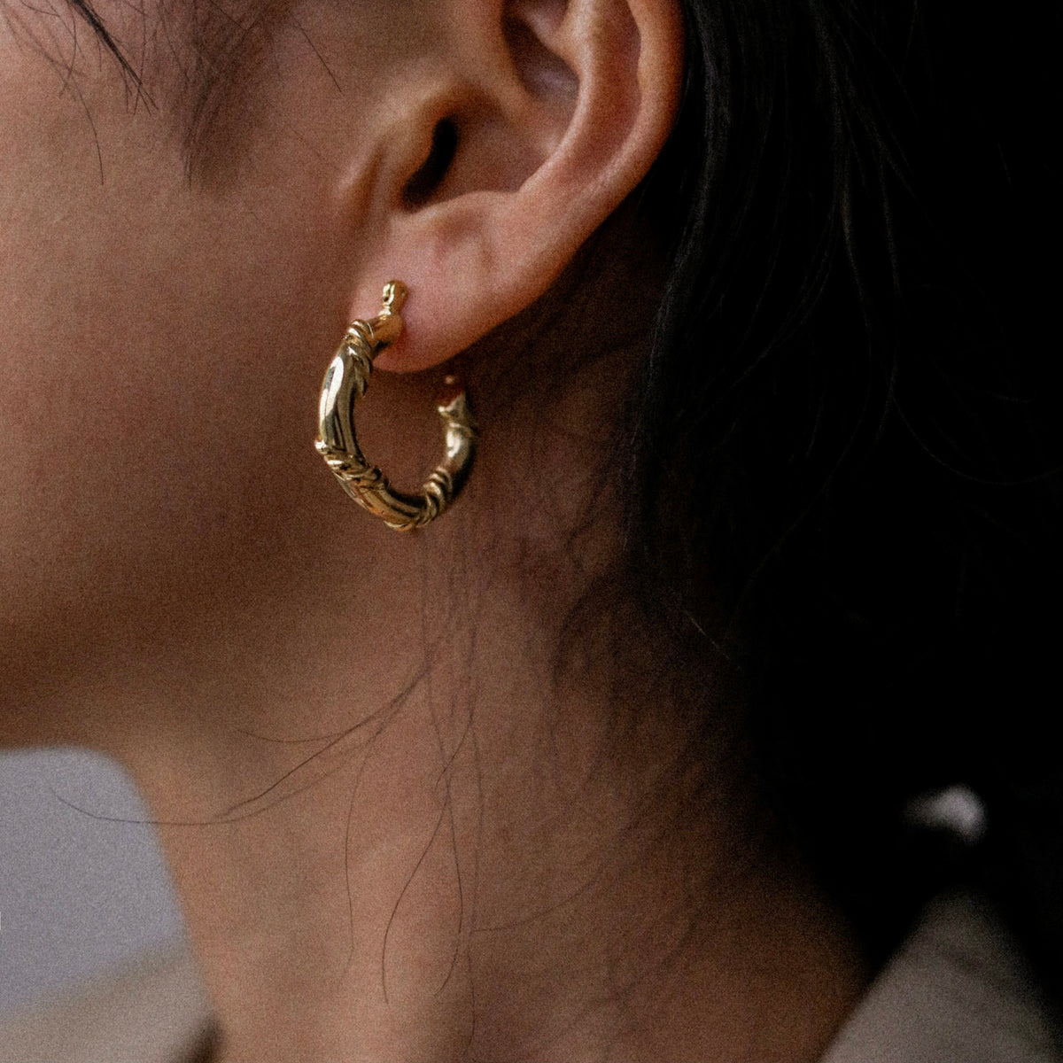 Vine Hoop Earrings Shapes Studio