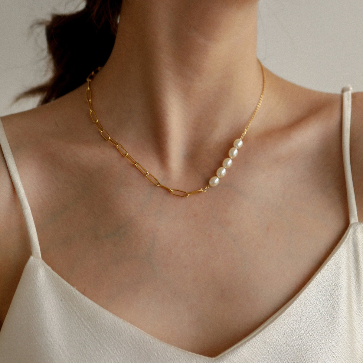 【Shapes Studio】PEARL PAPERCLIP CHAINネックレス Pearl Paperclip Chain Necklace – Shapes Studio