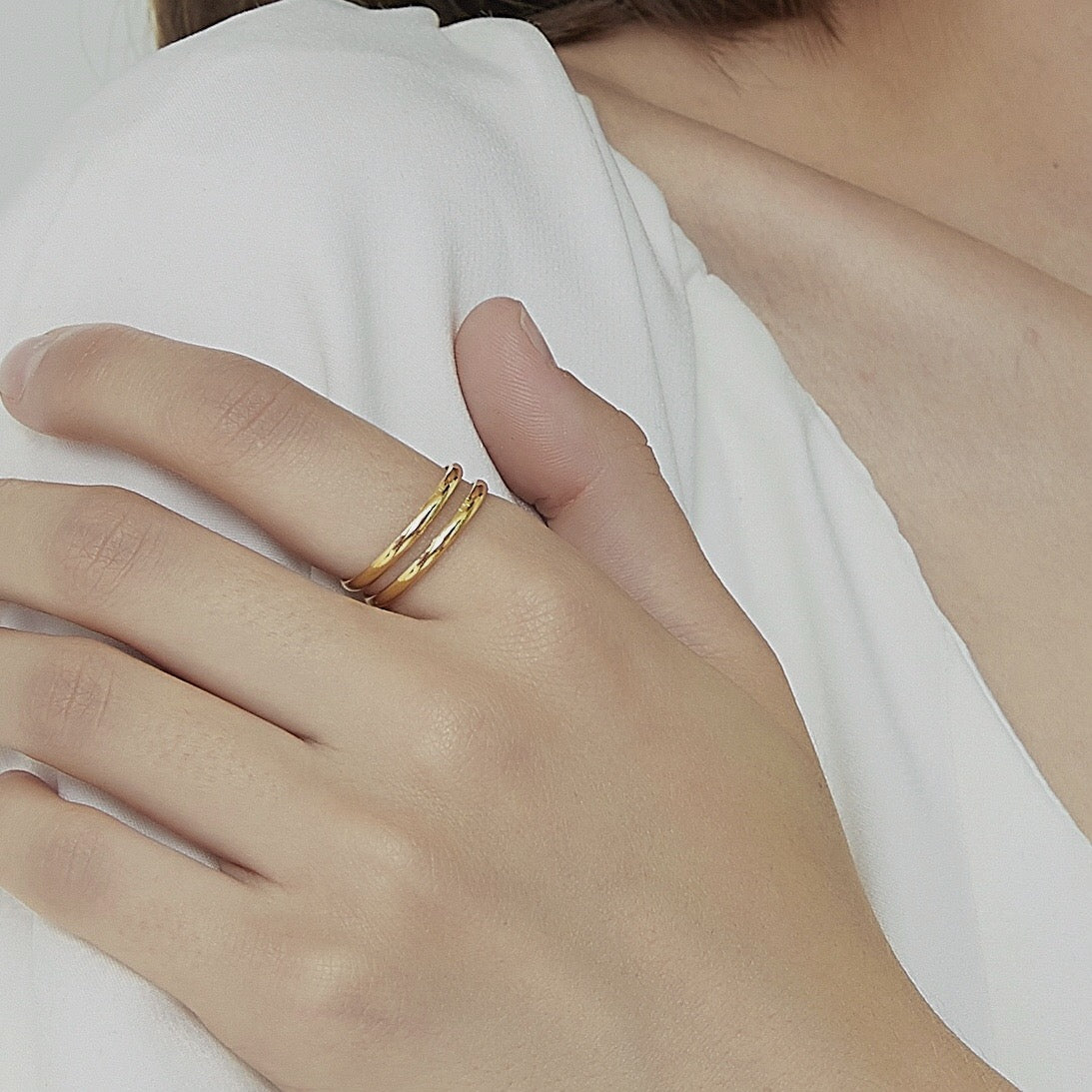 Thin Double Band Ring – Shapes Studio