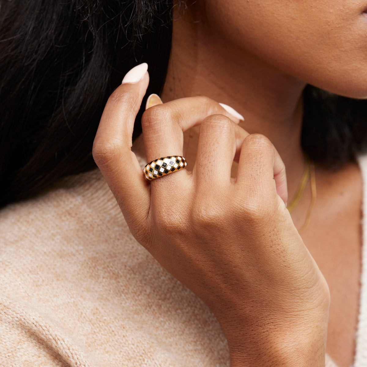 SHAPES STUDIO/Checker Dome リング Checker Dome Ring – Shapes Studio