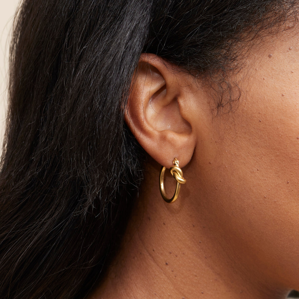 Celine knot hoop on sale earrings