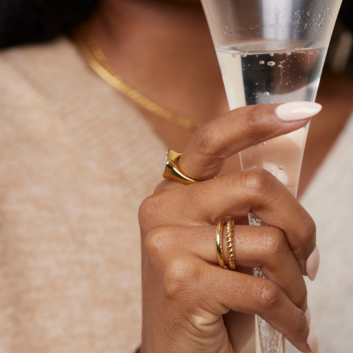Twist Double Band Layered Ring – Shapes Studio