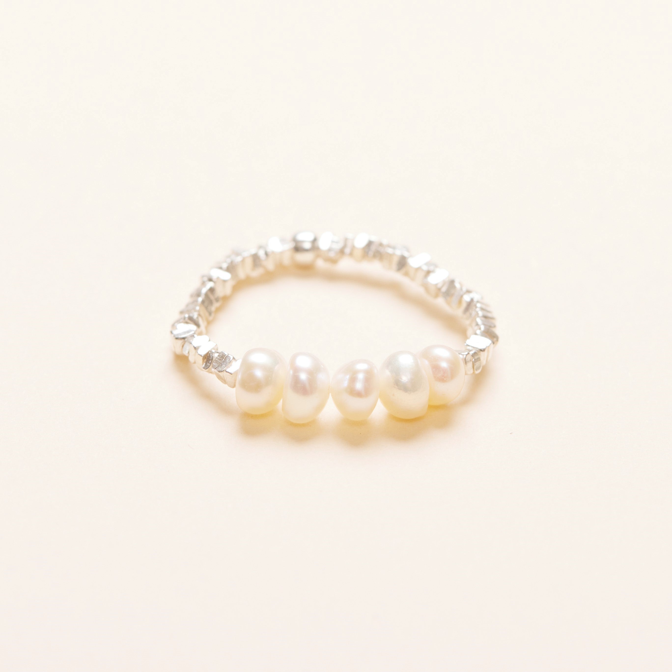 Pearl Beaded Ring [Sterling Silver]