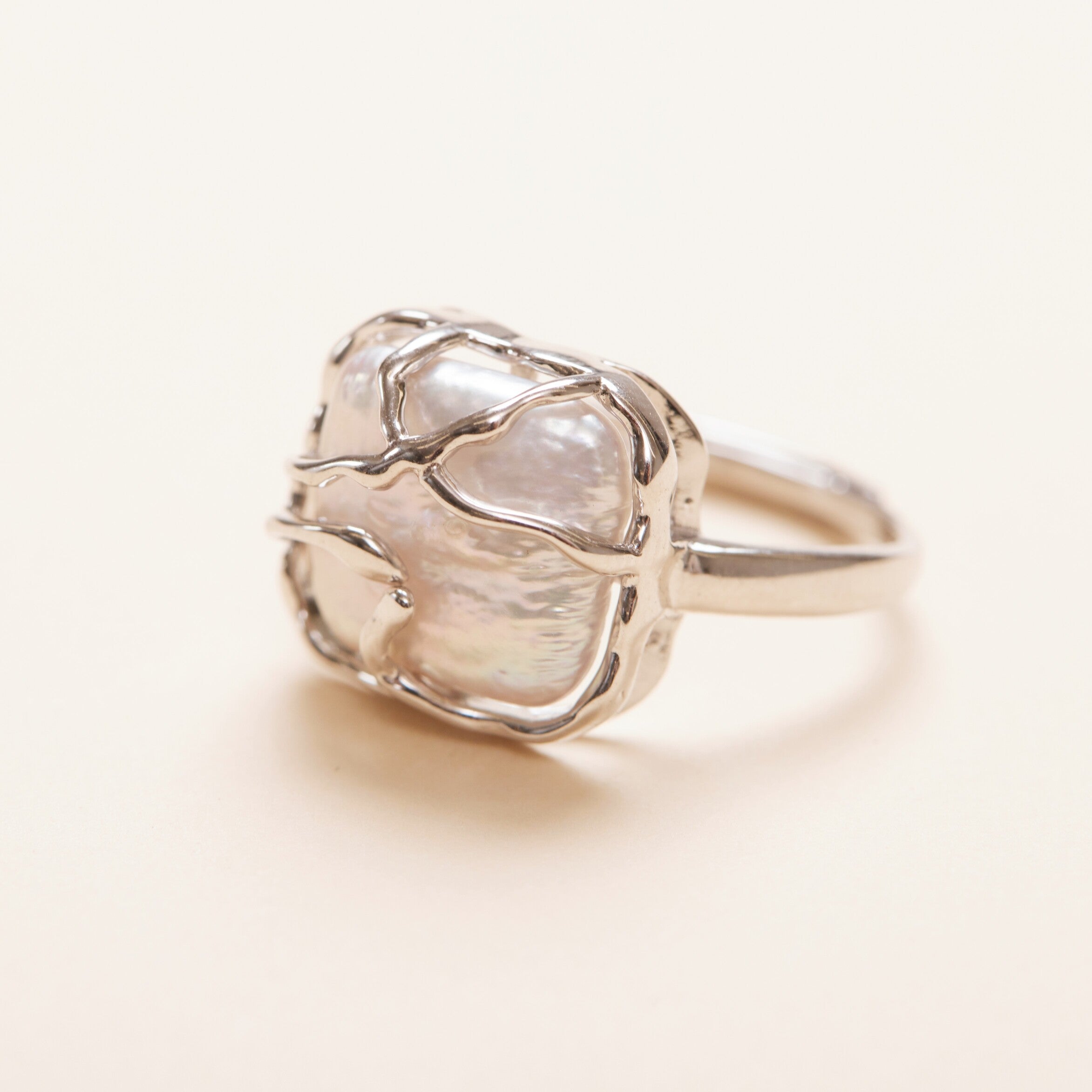 Baroque Pearl Handcrafted Ring [Sterling Silver]