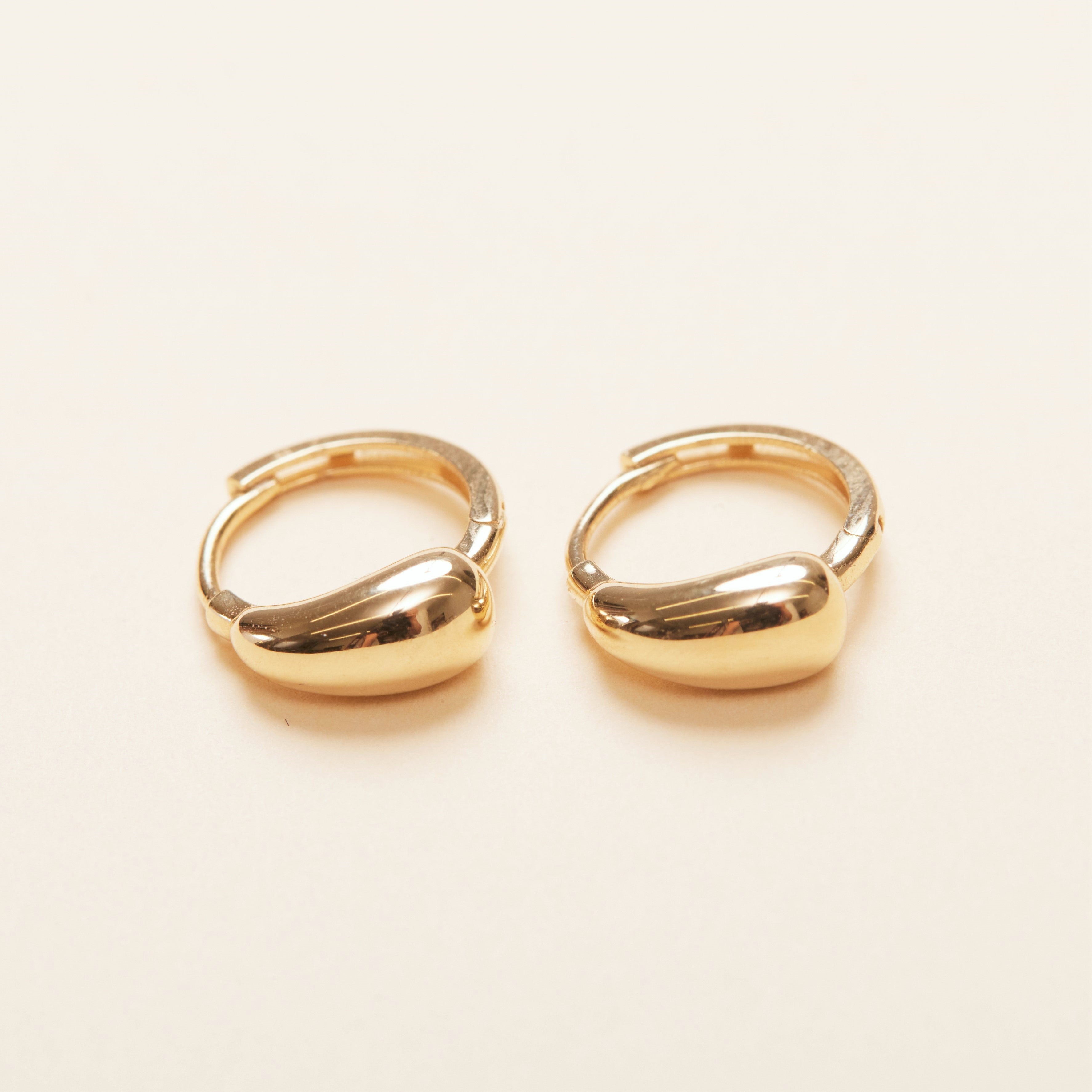 Bean Hoops [10K Solid Gold]