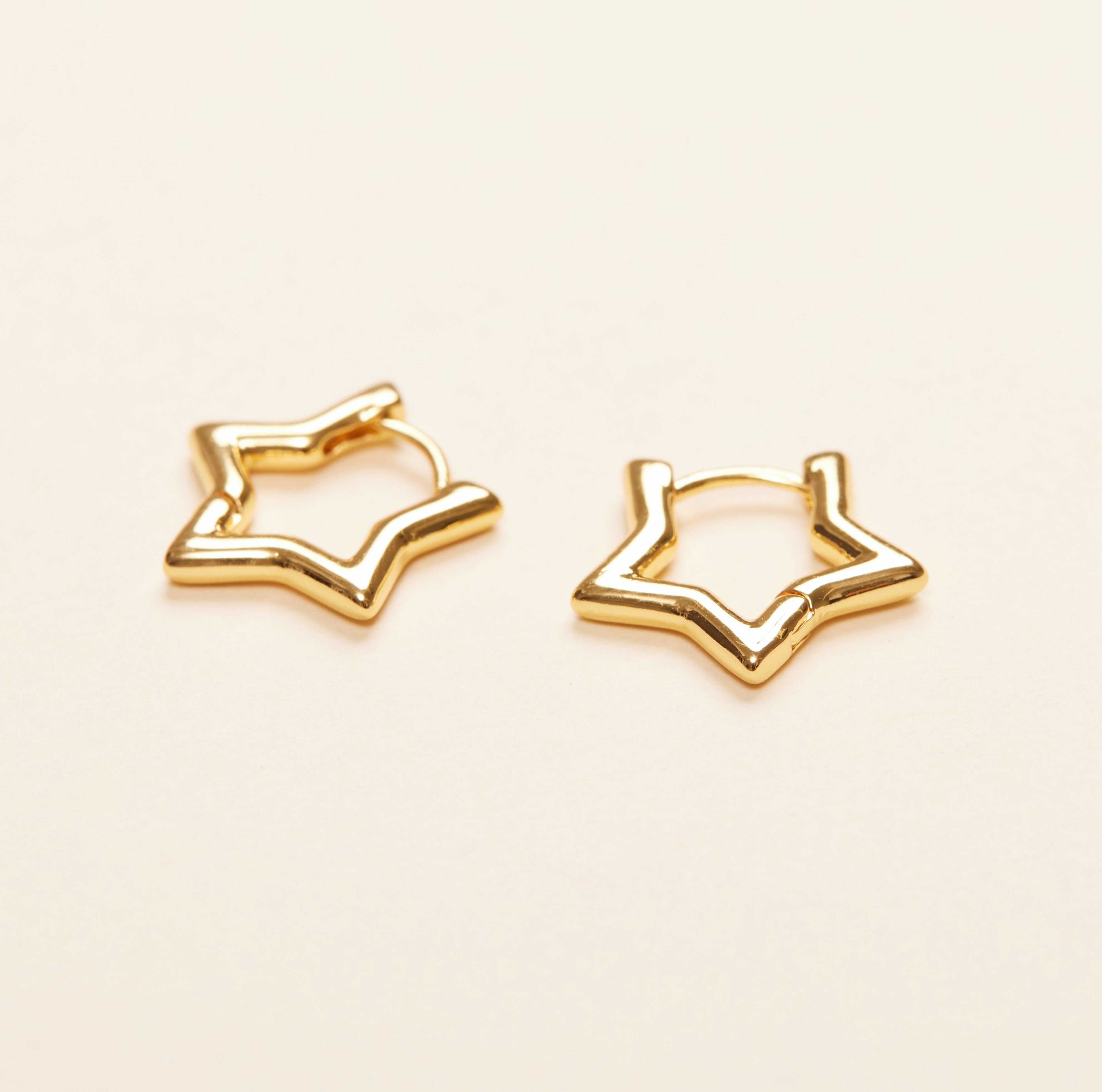 Star Hoop Earrings
