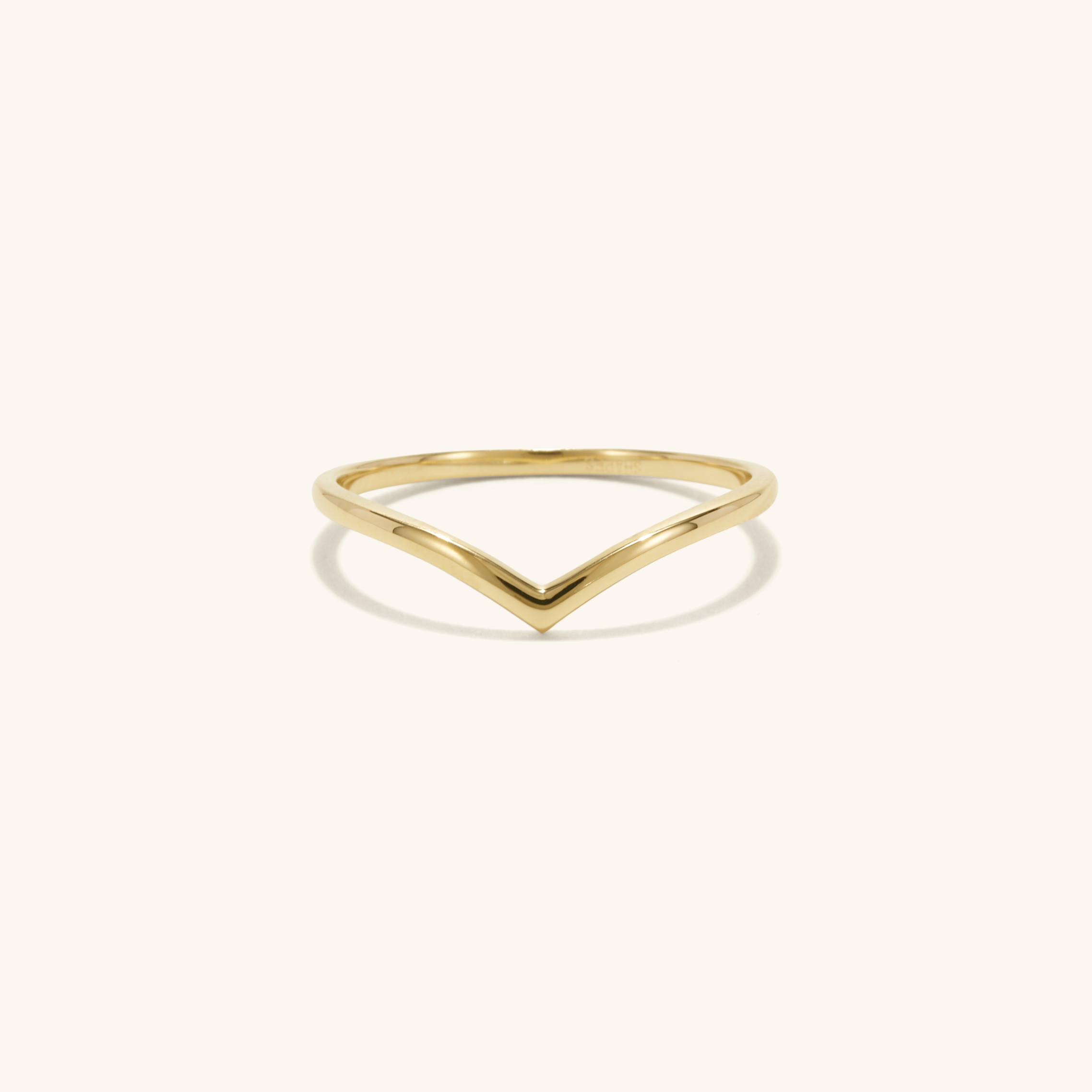 Wishbone Band Ring [10K Solid Gold]