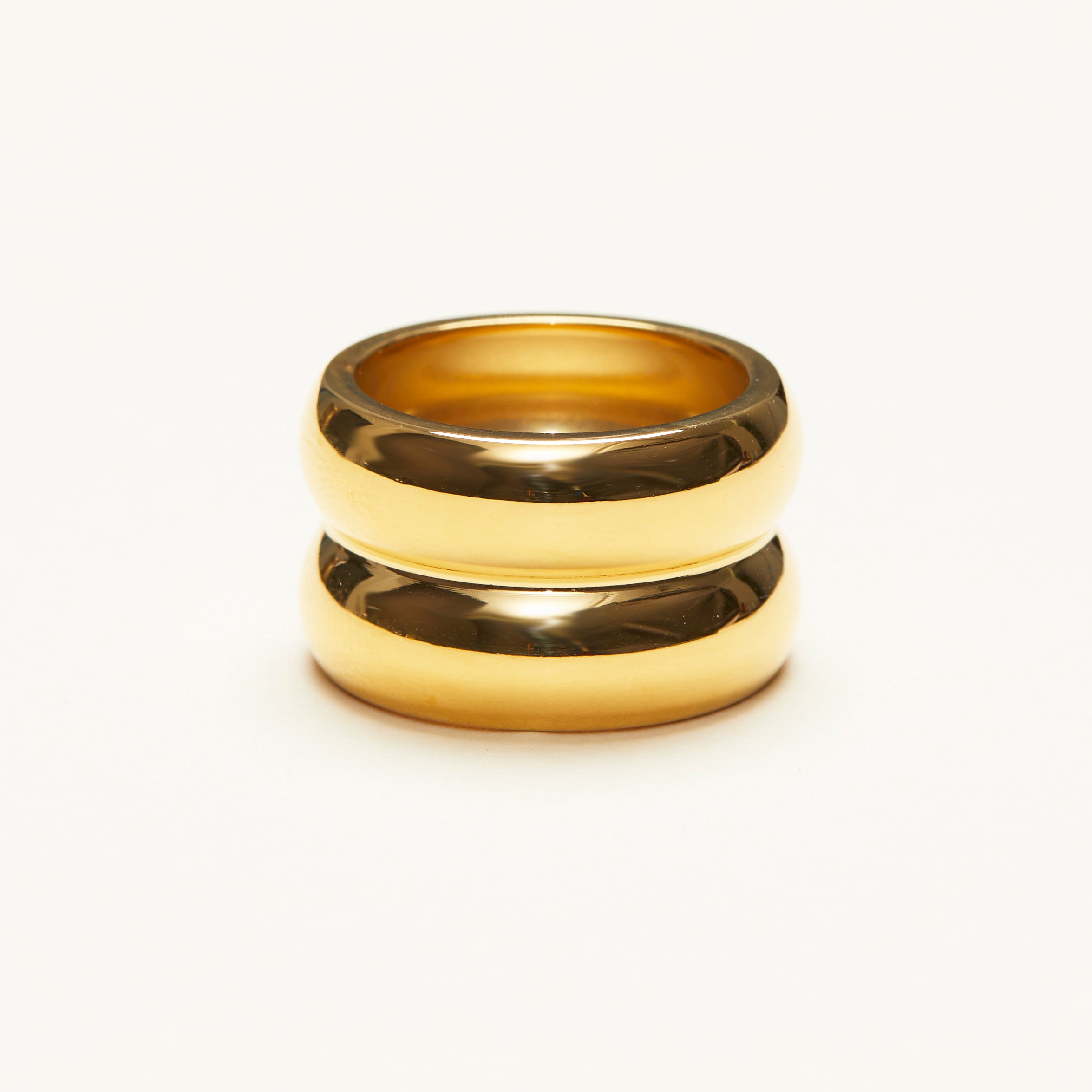 Wide Double Band Ring