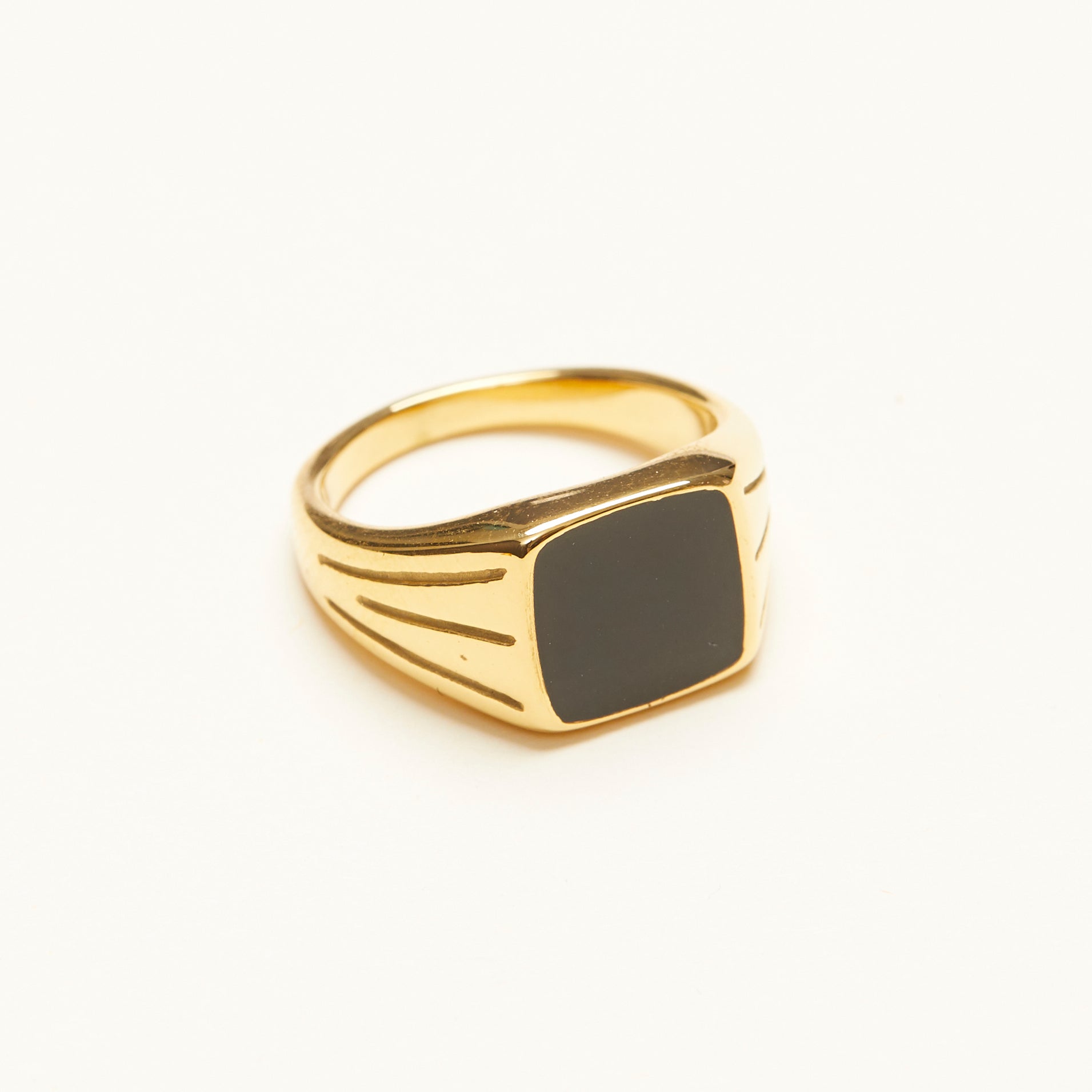 ◇SHAPES STUDIO◇ヴィンテージ スクエアシグネットリング Gold Stackable Rings – Shapes Studio