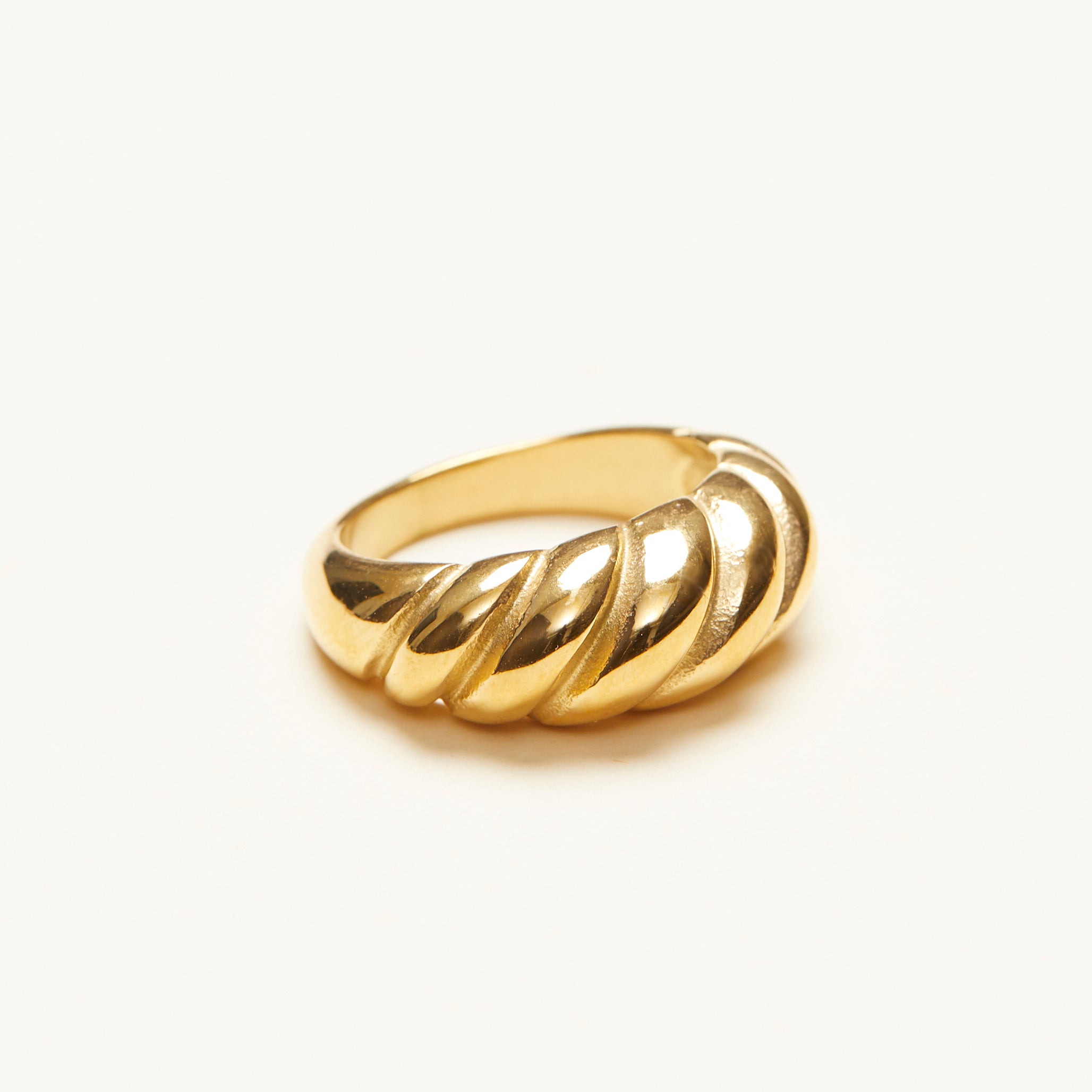 Dome Croissant Band Ring (2 styles)