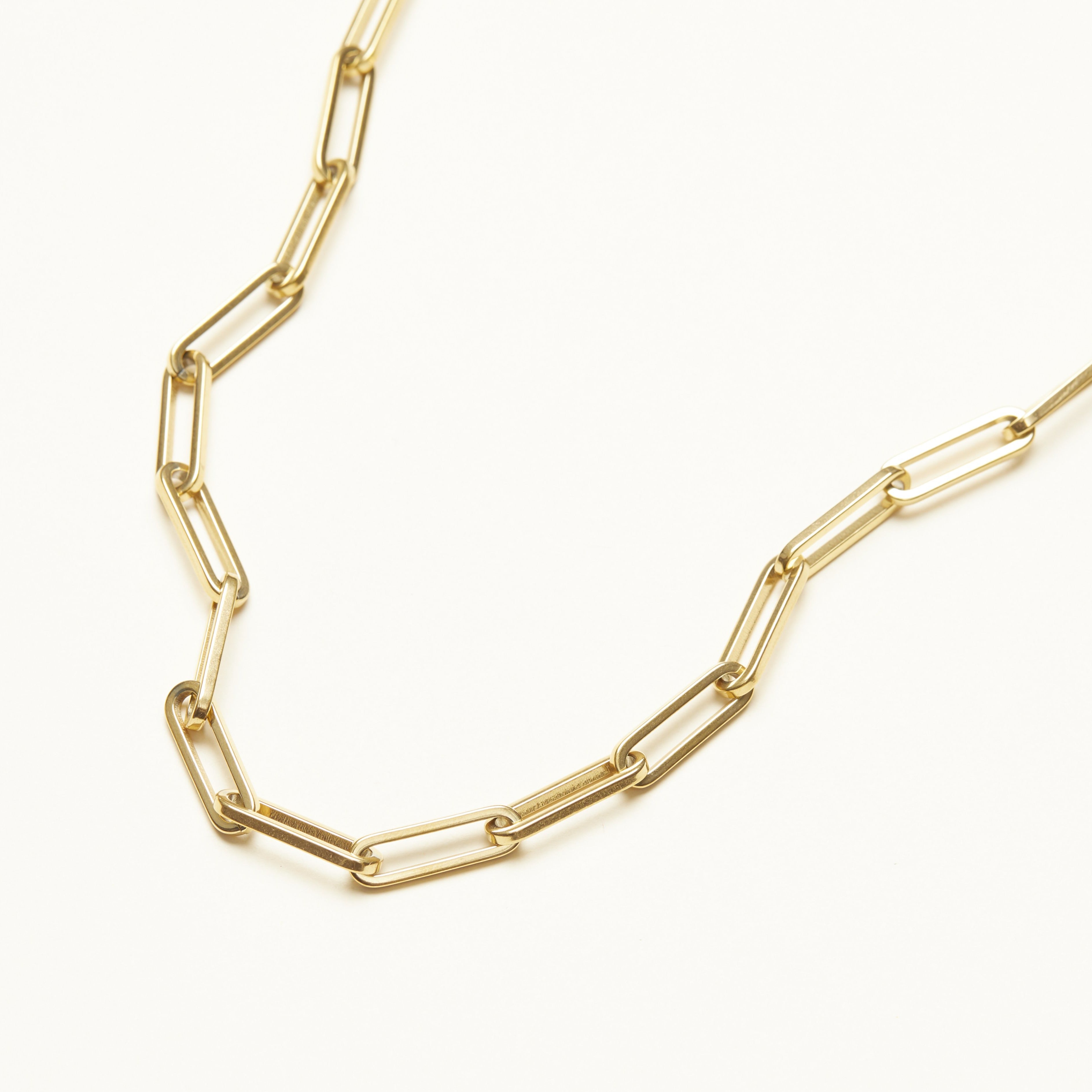 14k gold filled paper clip chain necklace extender 1 -6 ( 7mm )