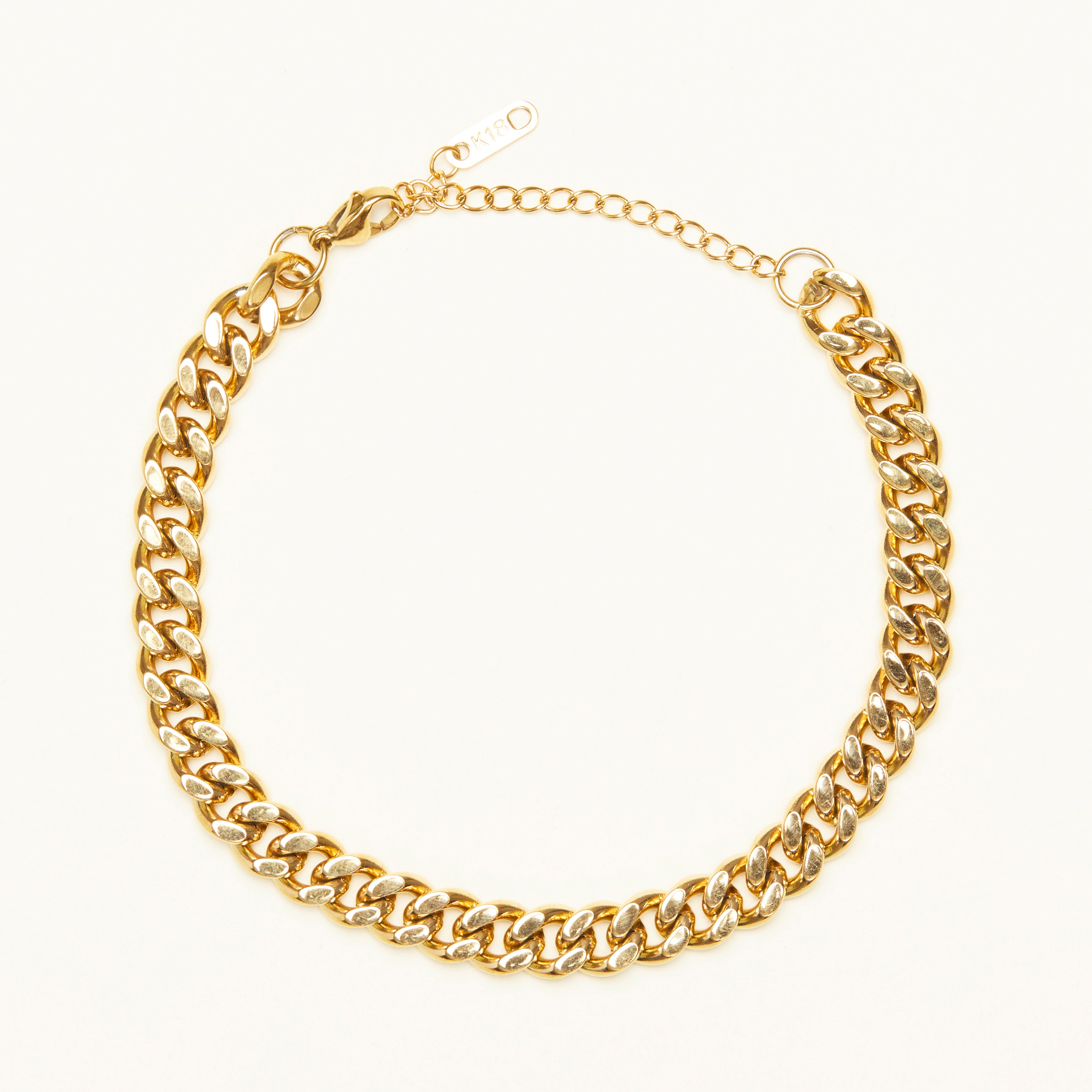 Round Curb Chain Anklet
