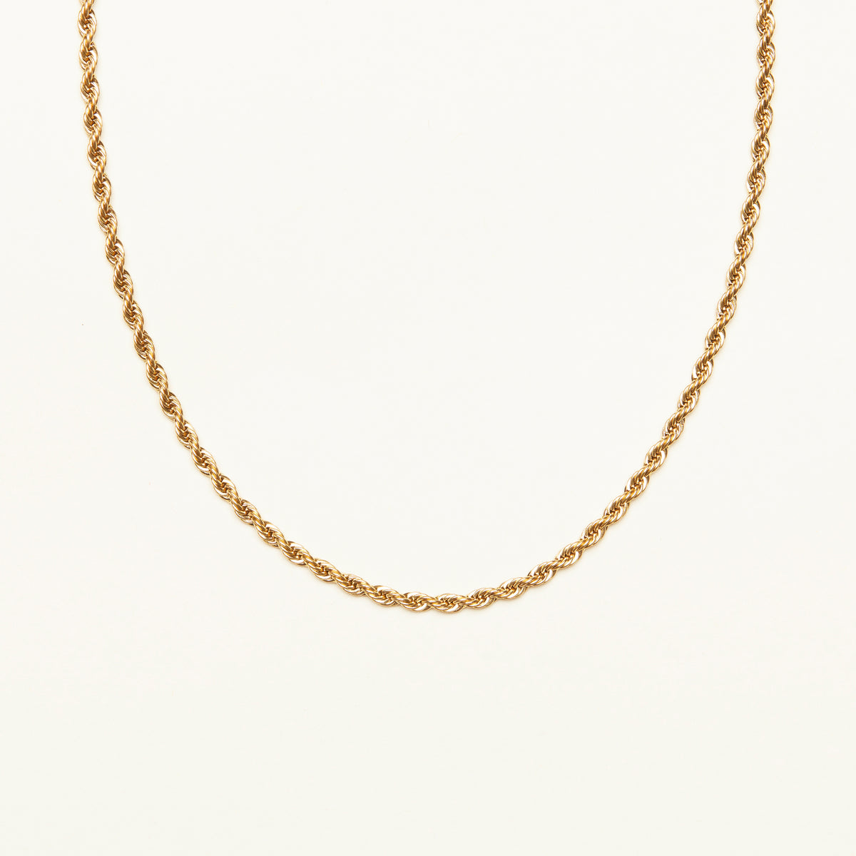 Thin French Twist Rope Chain Necklace – Shapes Studio