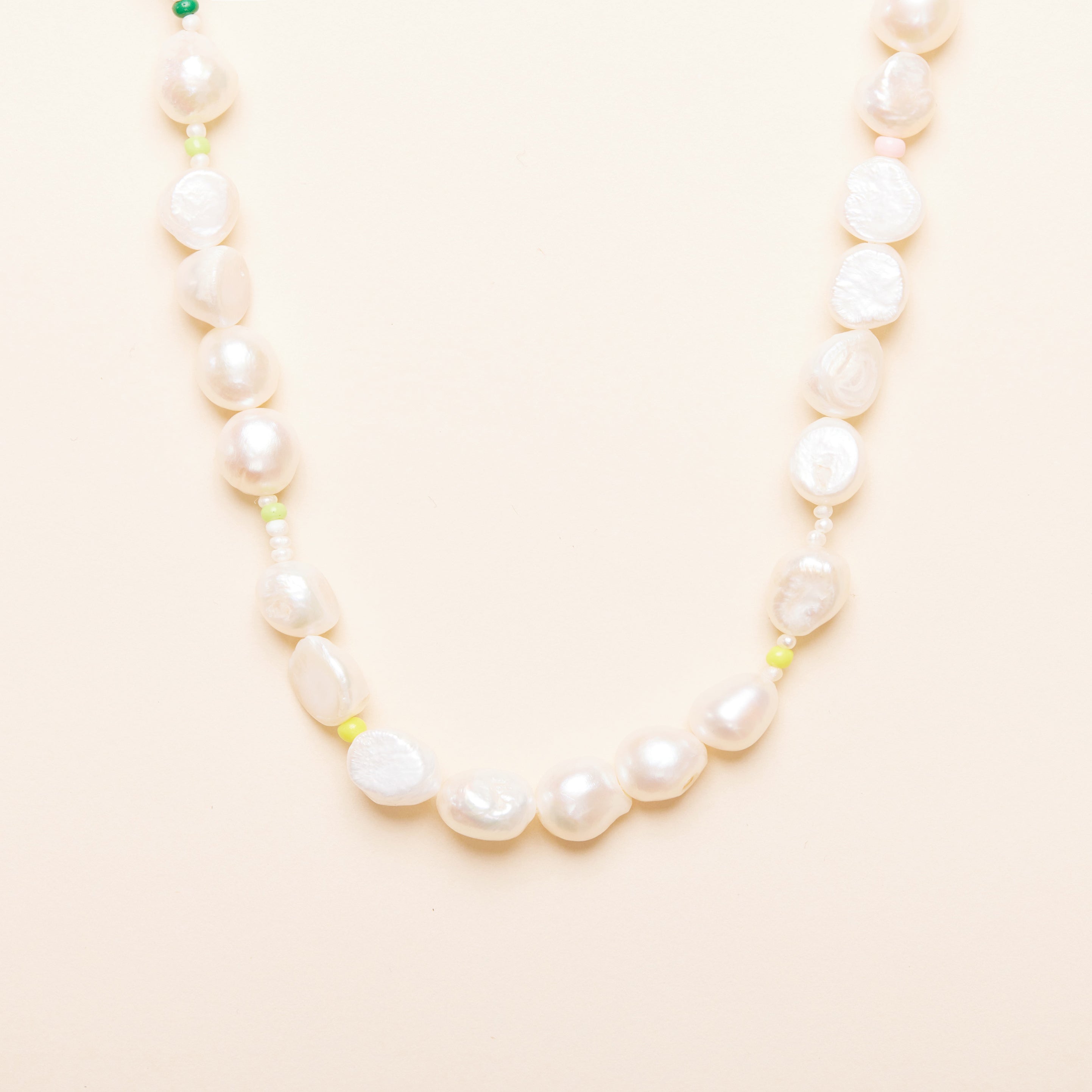 Bold Pearl Beaded Necklace