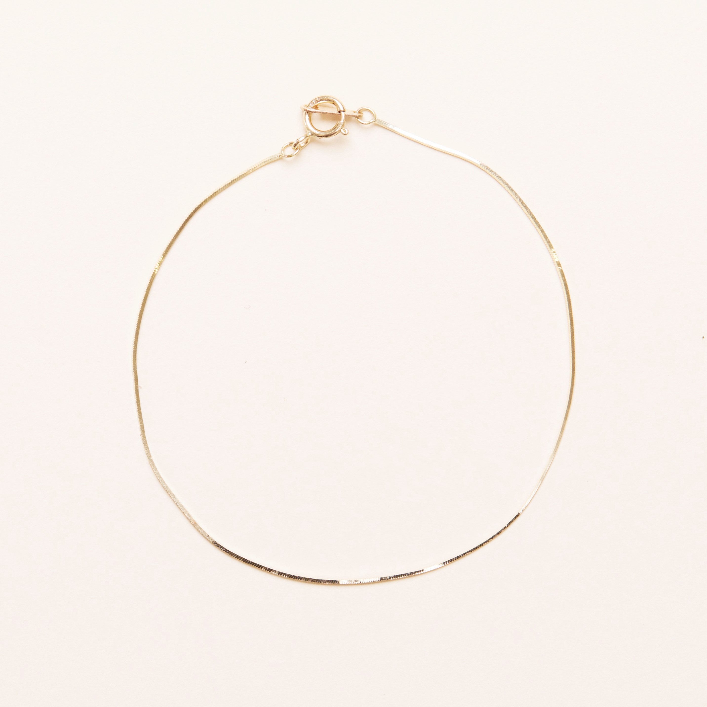 Herringbone Bracelet [14K Solid Gold]