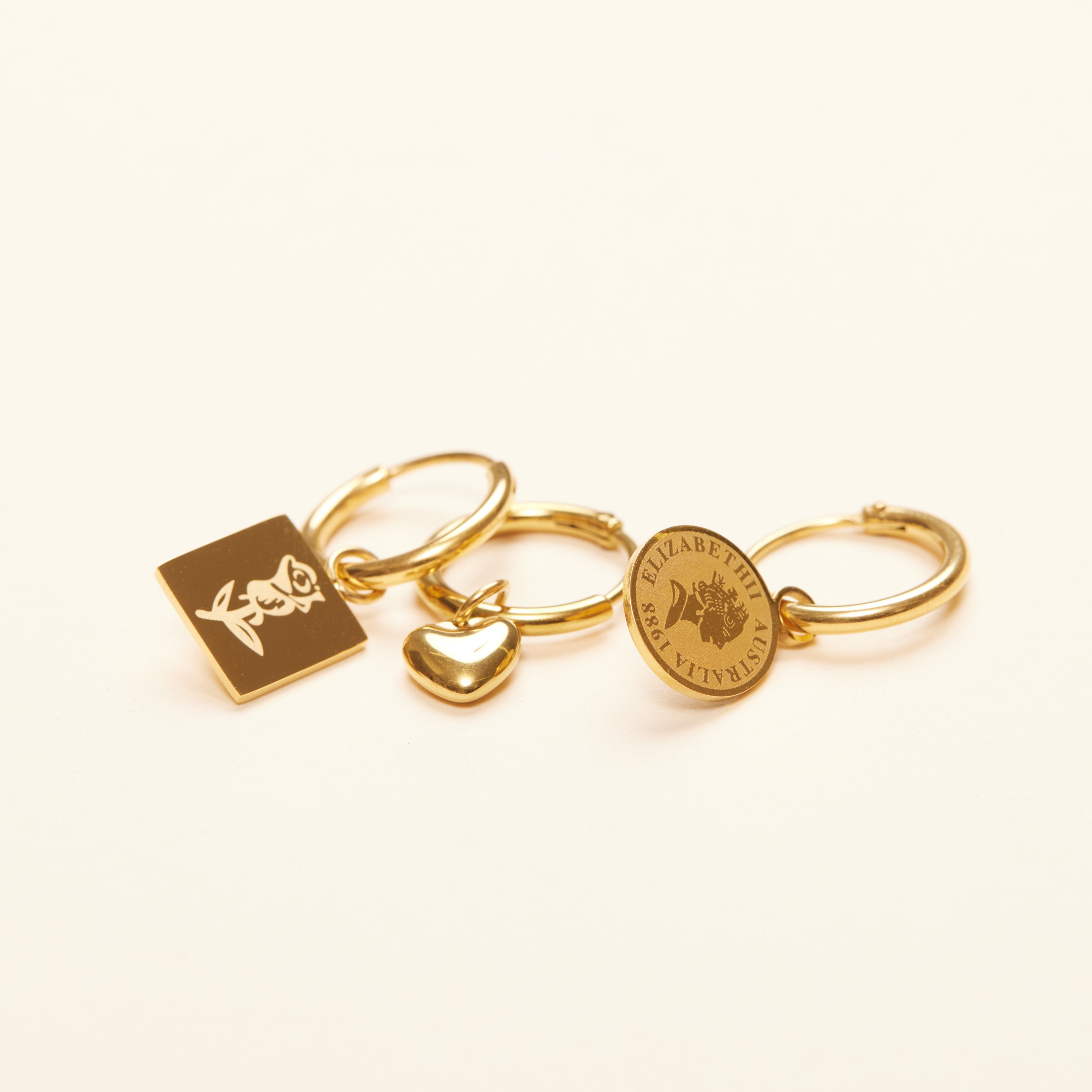Retro Huggie Earrings