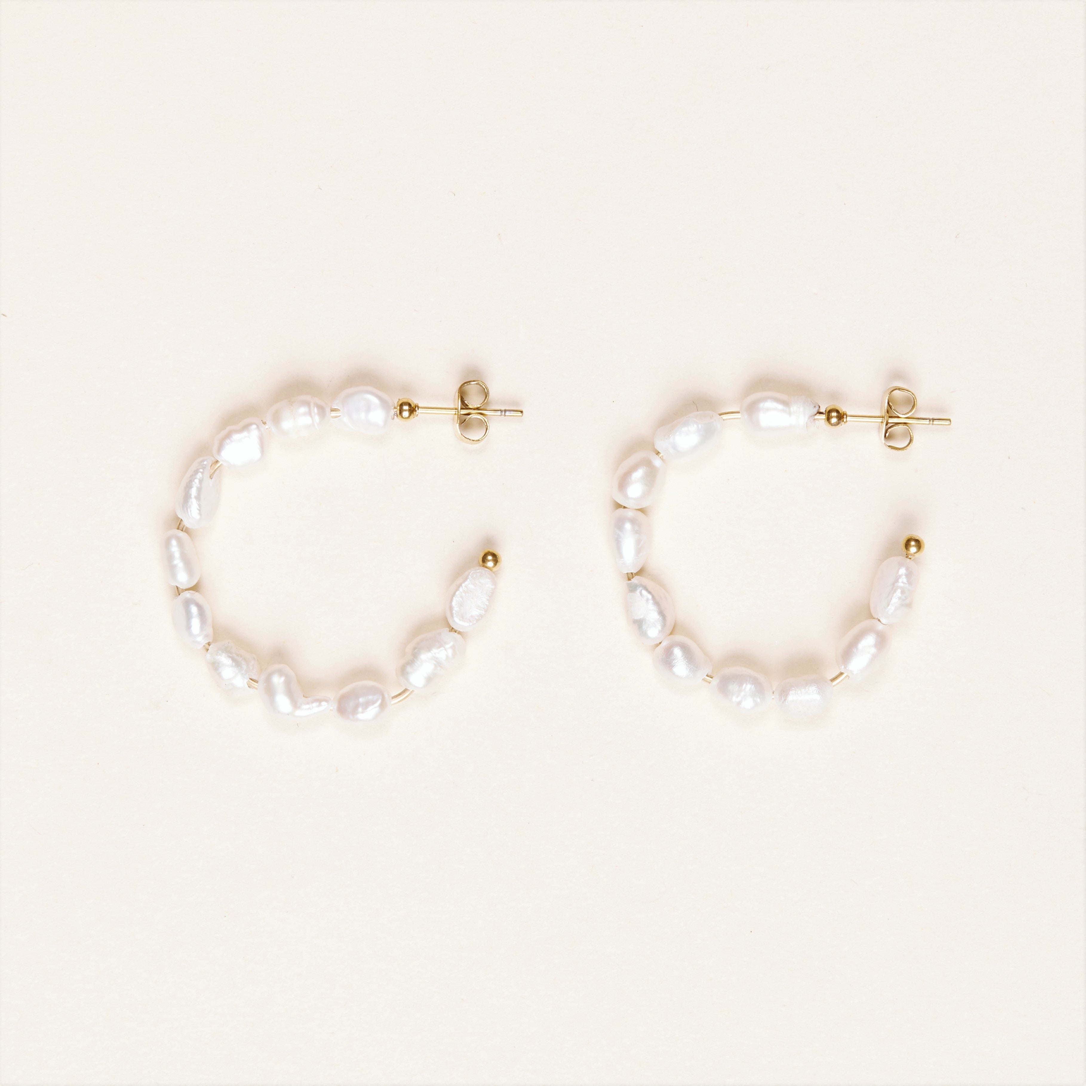 Baroque Pearls Hoops