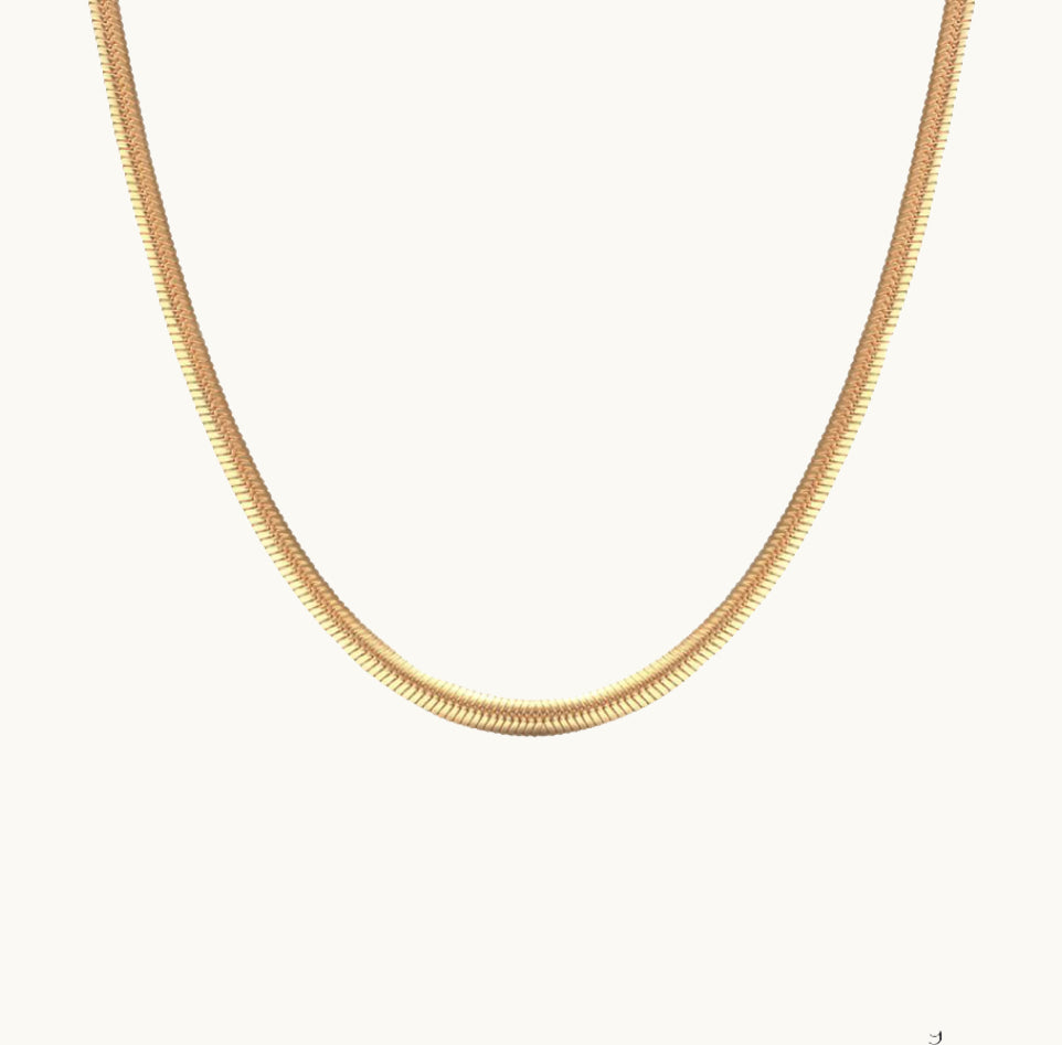 Herringbone Snake Necklace Choker
