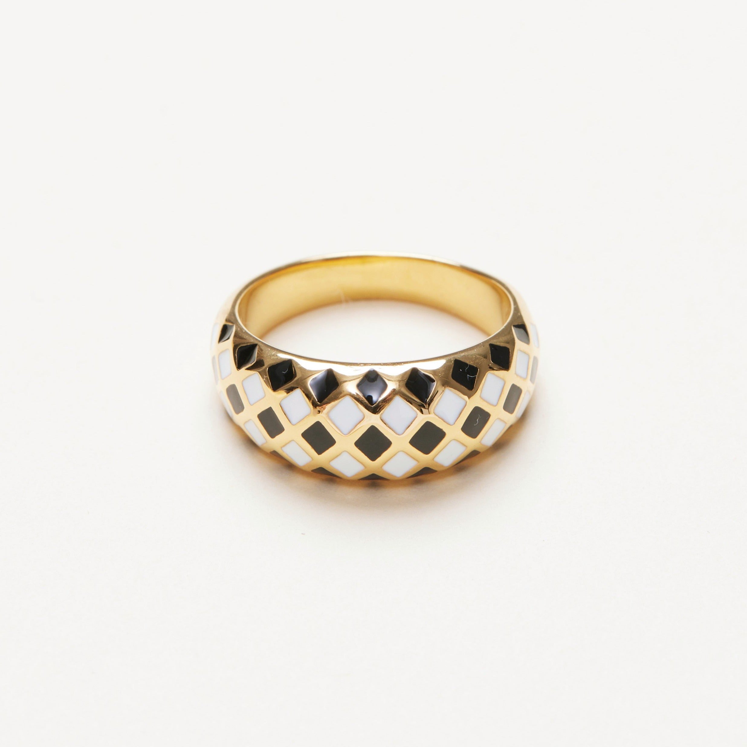Checker Dome Ring