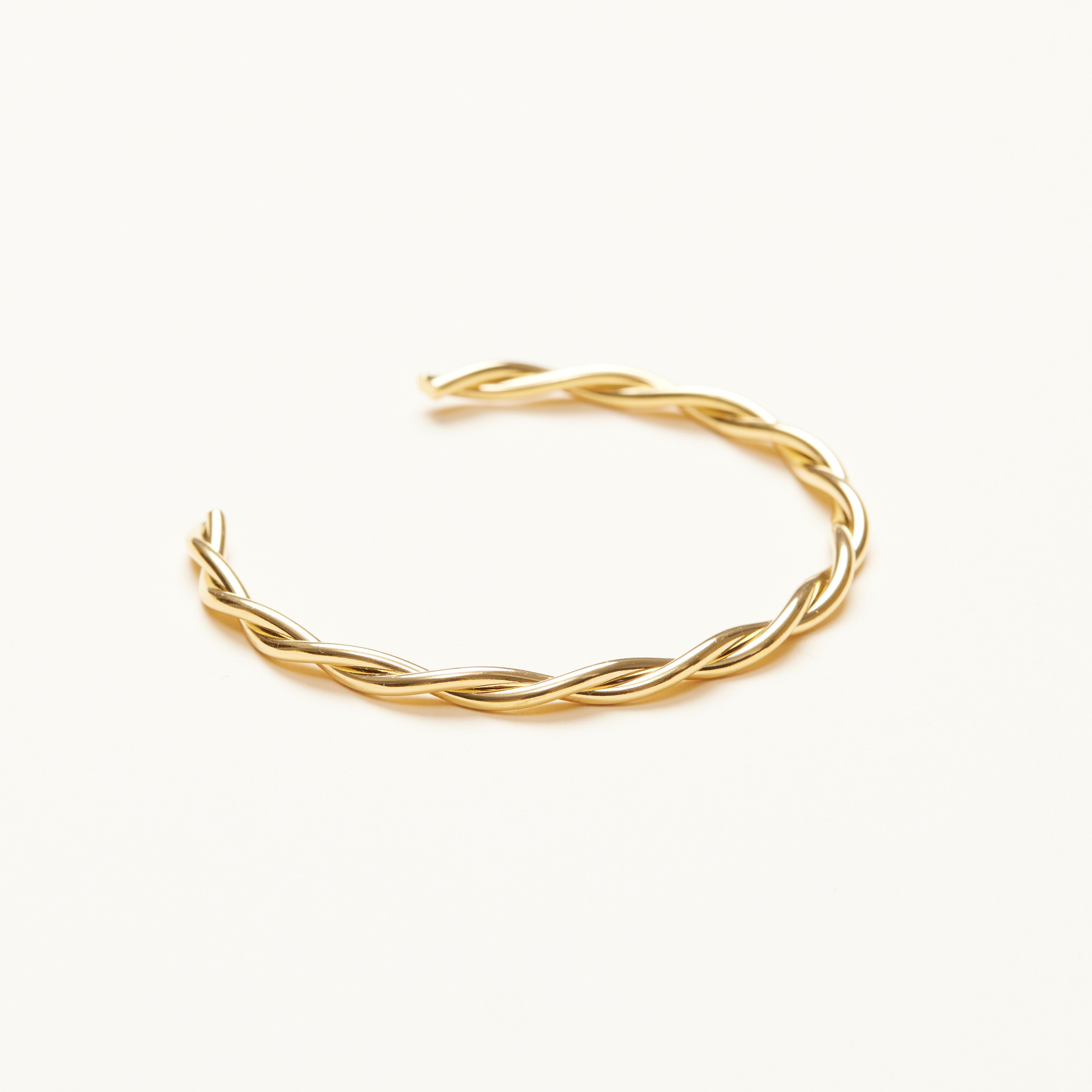 Minimalist Twist Cuff Bangle