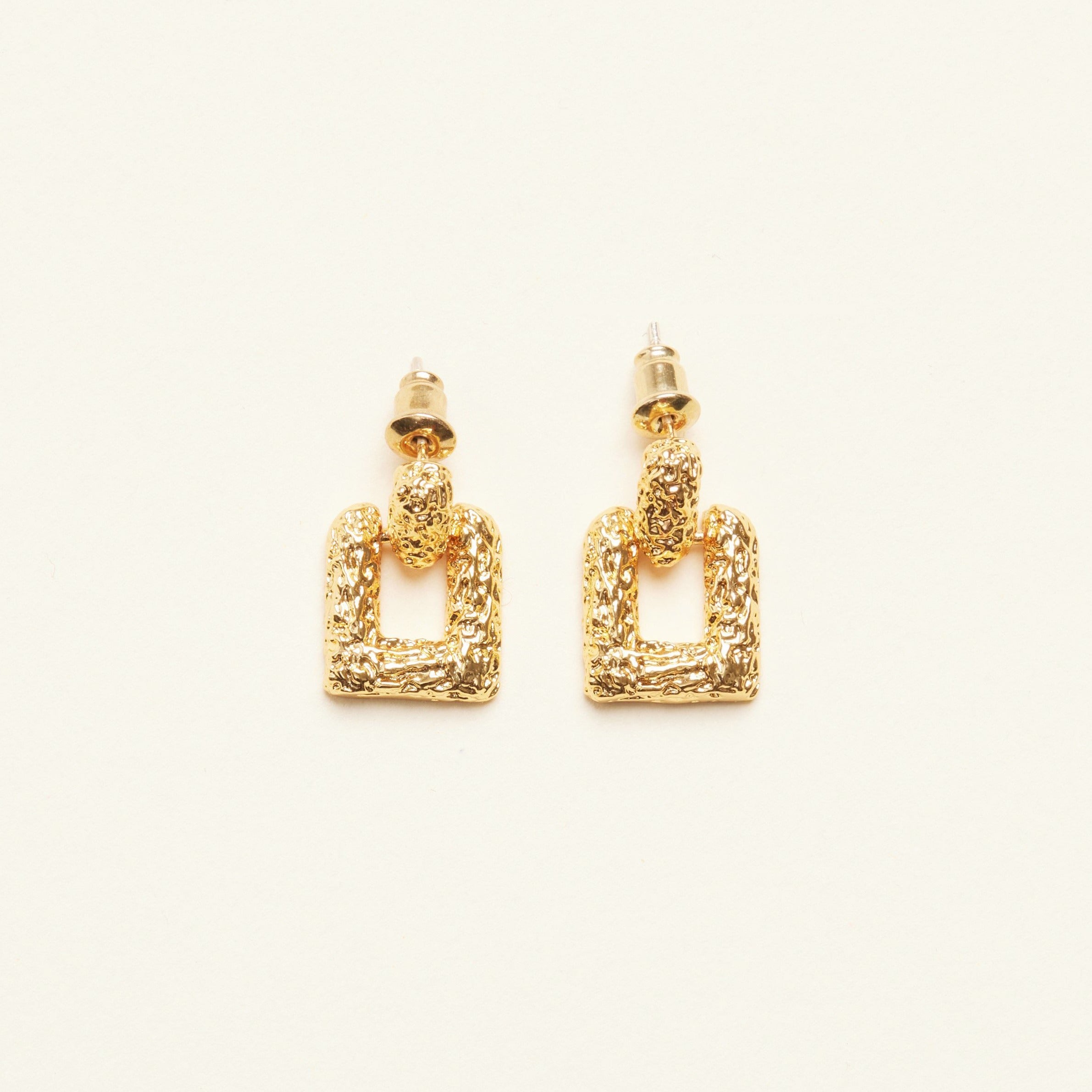 Vintage Concave Squared Earrings