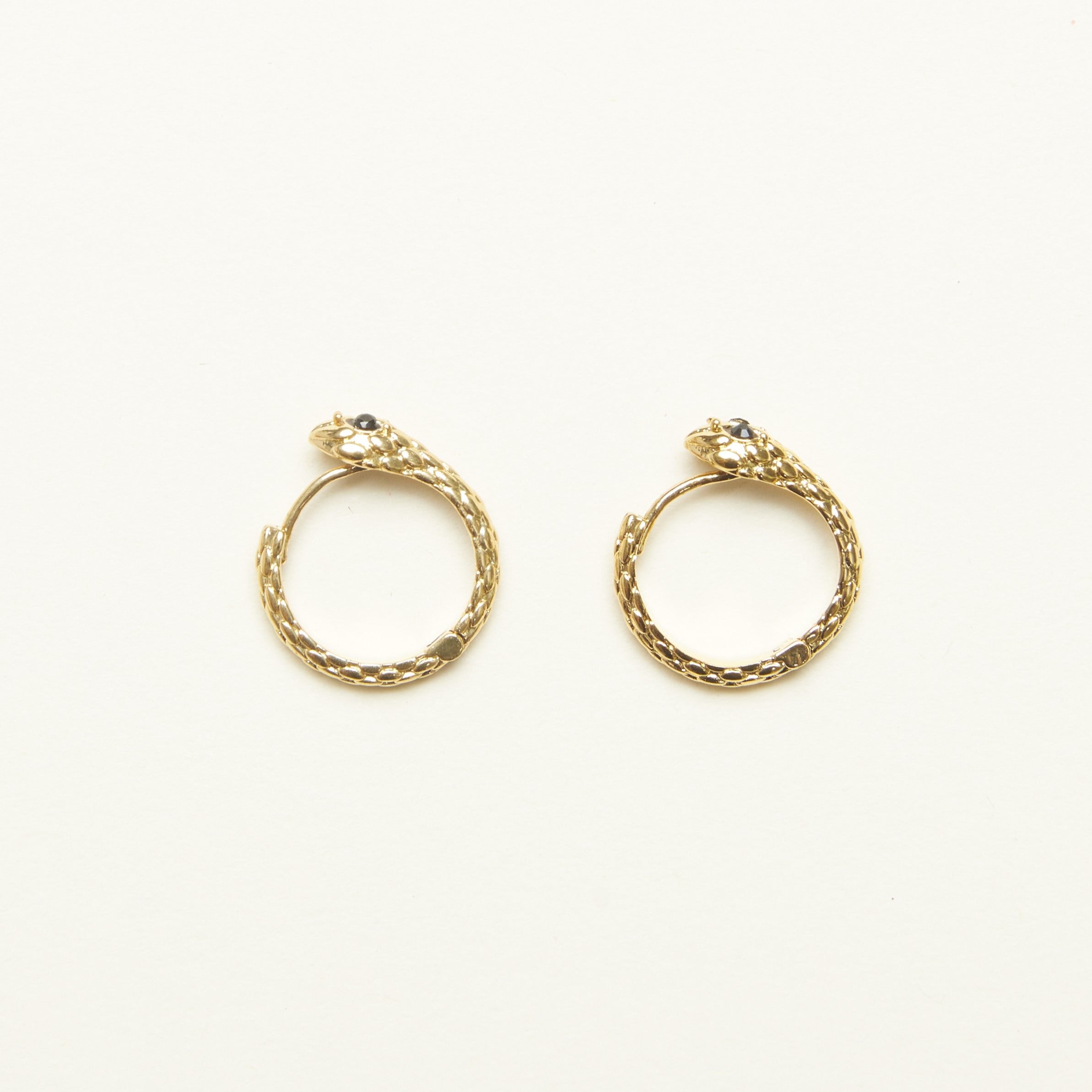 Snake Hoop Earrings